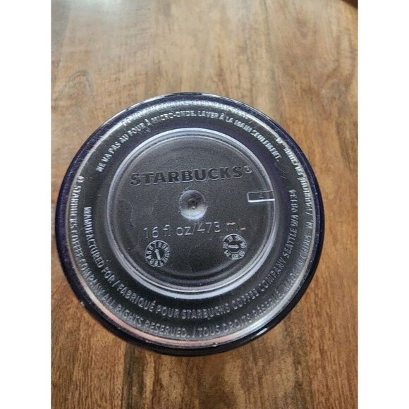 2018 Starbucks Travel Tumbler Cup Bronze Sparkle Glitter Acrylic Holiday 16oz - Picture 4 of 4